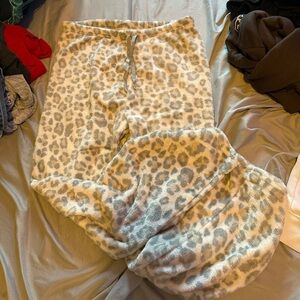 5 below grey cheeta print pjs